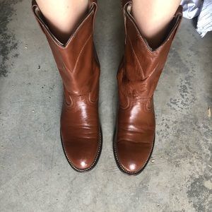 Authentic leather cowboy boots